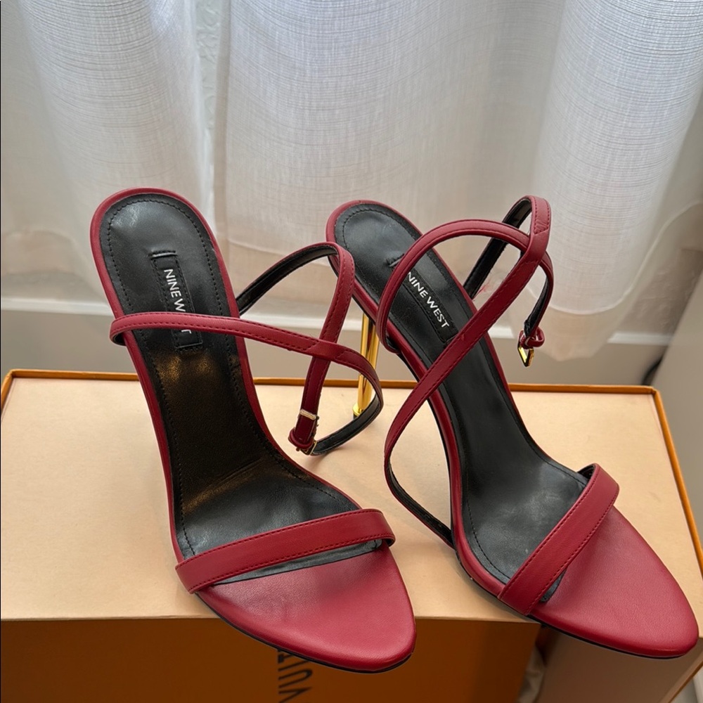 Nine West Women's Red Strappy Sandals